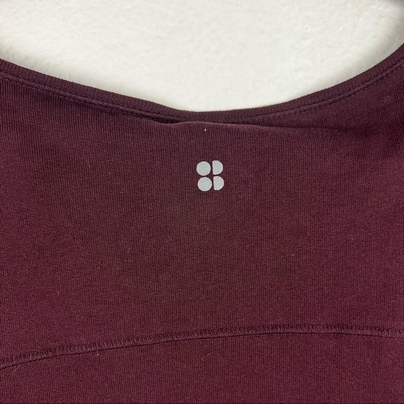 SWEATY BETTY Simhansana Sweatshirt in Black Cherry, Cotton Blend, Size Small - Picture 8 of 10